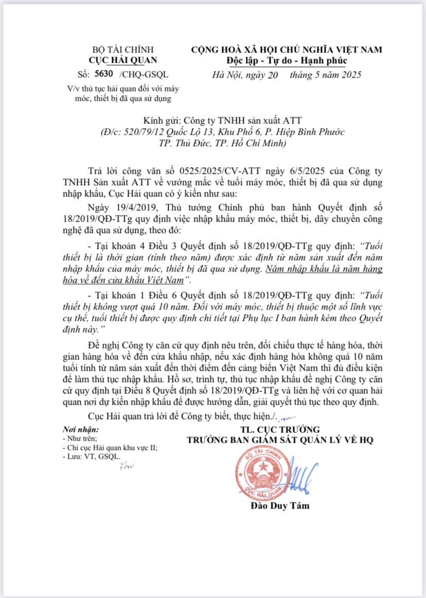 No: 5630/CHQ-GSQL Date time: 20/5/2025